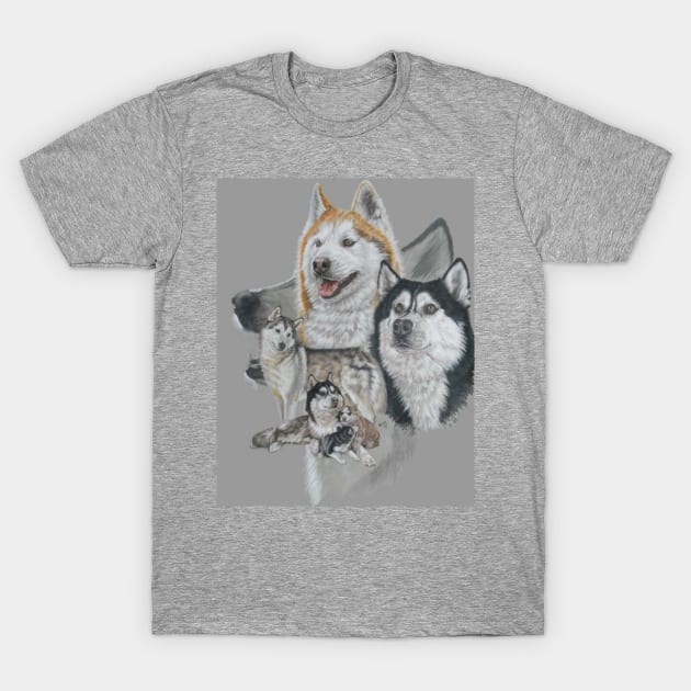 Siberian Husky T-Shirt by BarbBarcikKeith